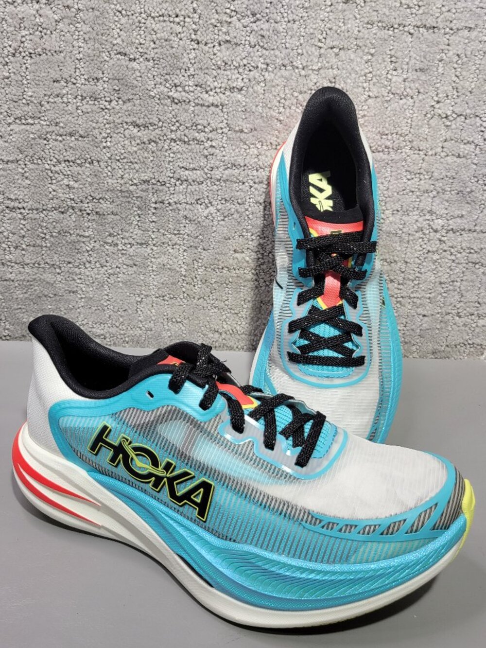 Hoka One One Cielo X1 2.0 Size W8.5 M7.5 Frost Black Athletic Running Sneakers - Picture 2 of 10